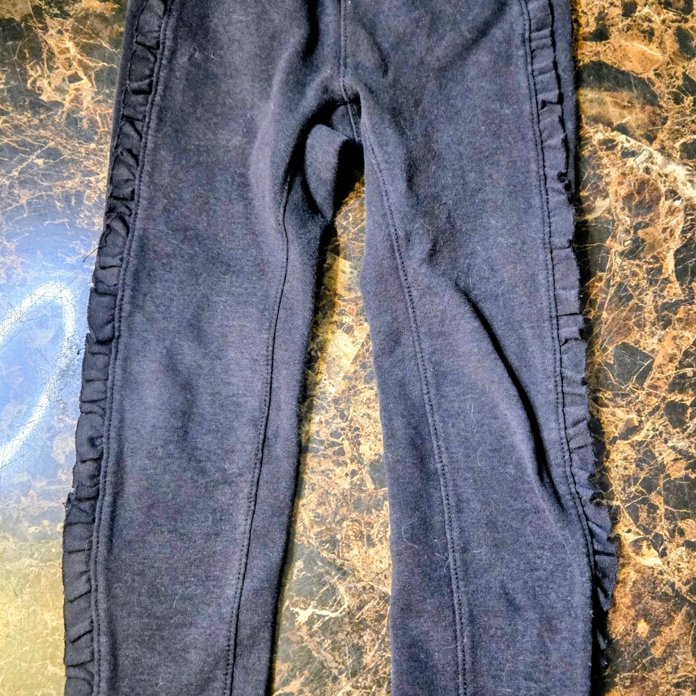 Place Black Ruffle Trim Leggings